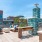rooftop grill area near pool